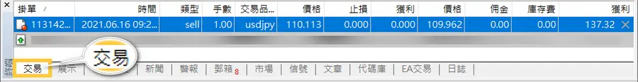 MT4 下單商品確認