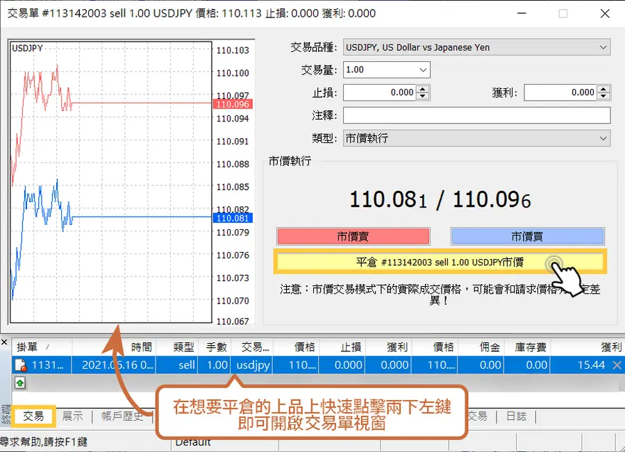 MT4 平倉方法-3